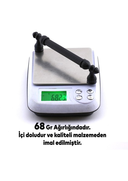 Şah Kulp Mobilya Mutfak Dolabı Çekmece Dolap Kulpları Kapak Kulpu Kulbu Siyah 128 mm Metal