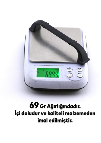 Roma Kulp Mobilya Mutfak Dolabı Çekmece Dolap Kulpları Kapak Kulpu Kulbu Siyah 128 mm Metal