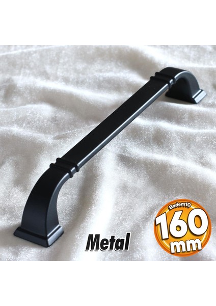 Roma Kulp Mobilya Mutfak Dolabı Çekmece Dolap Kulpları Kapak Kulpu Kulbu Siyah 160 mm Metal
