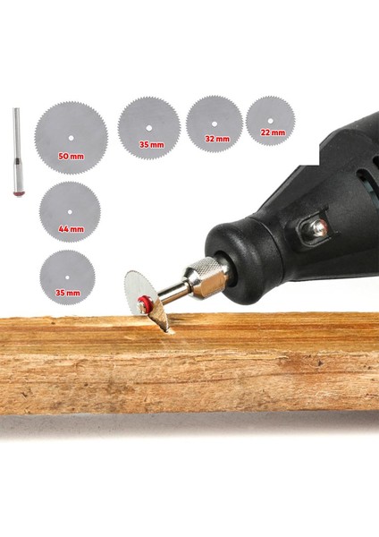 Gravür Mini Dremel Daire Testere Seti Kesme Rötüş Çelik Plastik Ahşap Kesim Hassas Kesi 7 'li Set