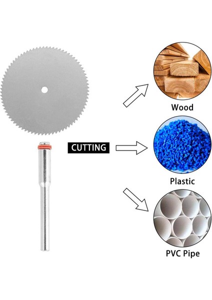 Gravür Mini Dremel Daire Testere Seti Kesme Rötüş Çelik Plastik Ahşap Kesim Hassas Kesi 7 'li Set