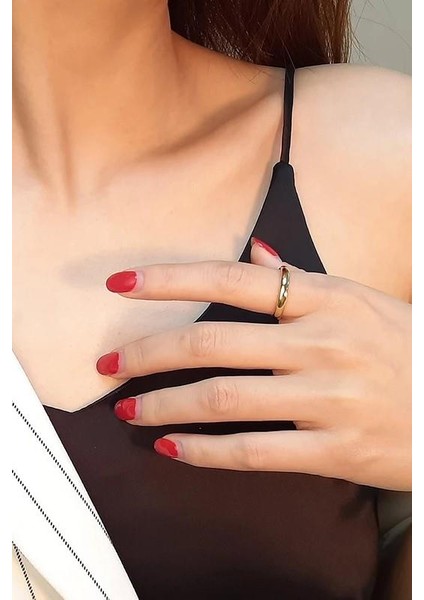 3mm İnce Bombeli Parlak Erkek Kadın Unisex Çelik Alyans Yüzük cl27