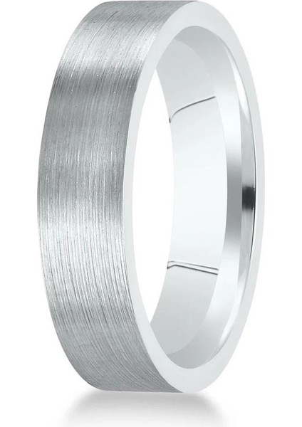 6mm Mat Düz Model Unisex Kadın Erkek Çelik Alyans Yüzük cl29