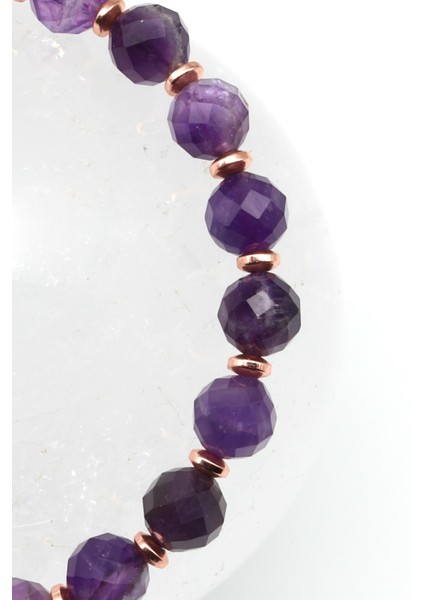 Ametist Doğal Taş Makrome Örme Fasetli Kesim Bileklik fiyatları