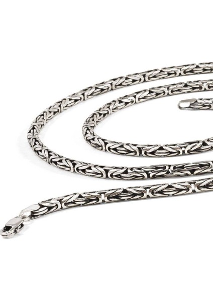 Gümüş Kral Erkek Kolye Zincir 55 cm 6 mm 71 gr fiyatları