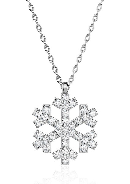 Kar Tanesi Gümüş Kolye Küpe Yüzük Taşlı Set TST07 12