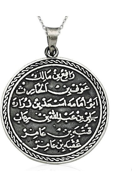 Çift Taraflı Nazar Dualı Taşsız Ketmir Bayan Gümüş Kolye wsn32