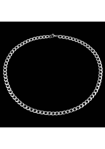 Gemici Çelik Erkek Zincir Kolye 6 mm 55 cm h081