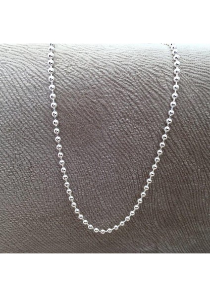Gümüş Top Erkek Kolye Zincir Parlak 55CM 24GR 4mm msn19k modelleri
