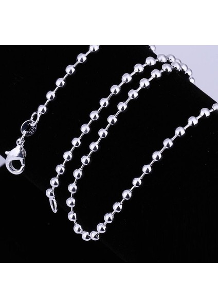 Gümüş Top Erkek Kolye Zincir Parlak 55CM 24GR 4mm msn19k fırsatları