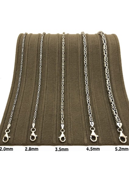 Gümüş Erkek Bileklik Yuvarlak Kral Model 6mm 28.5gr msb06