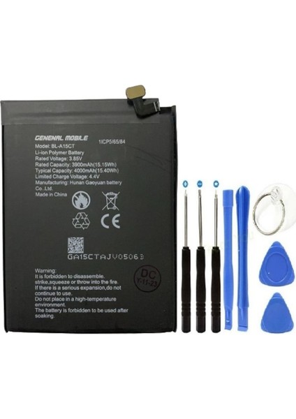 General Mobile GM20 Pil Batarya BL-A15CT+TAMIR Set 4000 Mah