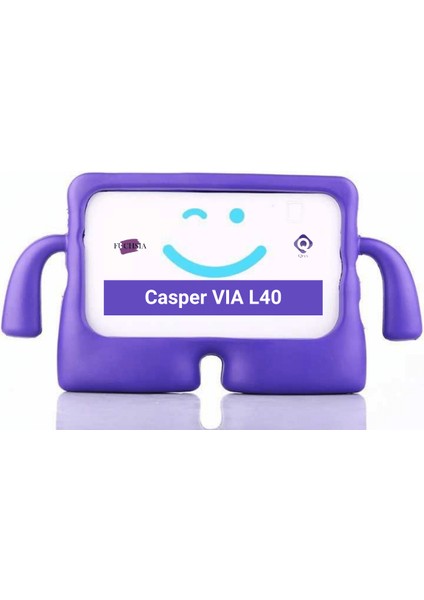 Casper Via L40-G 10.4 Inç Uyumlu Fuchsia Ibuy Standlı Eğlenceli Çocuk Ruhlu Tablet Kılıfı