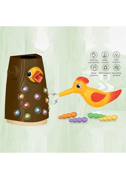 Manyetik Kuş Besleyici Oyuncak,manyetik Kuş Besleme Oyunu, Manyetik Kuş Oyuncak, Sihirli Kuş Besleyici Oyuncak, 2-4 Yaş Montessori Oyuncakları, Çocuklar Için Ince Motor Becerilerin (Yurt Dışından)