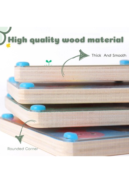Manyetik Renkli Labirent, Ahşap Mıknatıslı Bulmacalar Küçük Çocuklar Için Masa Oyunları, Montessori Eşleşen Oyuncaklar, Renk Sıralama, Ince Motor Becerileri Oyuncakları 3+ Yaşındak (Yurt Dışından) modelleri