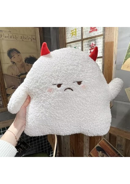 Sevimli Hayalet Peluş Yastık, Yumuşak Beyaz Şeytan Hayalet Doldurulmuş Hayvanlar Peluşlar Kawaii Bebek Oyuncak Kız Erkek Doğum Günü Cadılar Bayramı Noel Için Komik Oda Dekor Hediye (Yurt Dışından) fırsatları