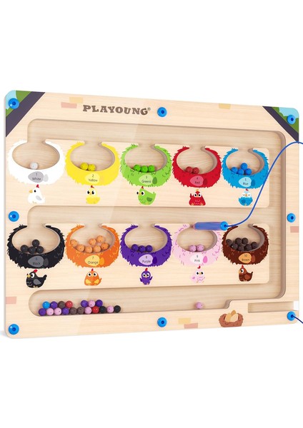 Manyetik Renk ve Sayı Labirenti, 3+ Yaş Montessori Oyuncakları, Kız Erkek Çocuklar Için Montessori Ince Motor Beceri Oyuncakları Okul Öncesi Öğrenme Aktiviteleri Için 3 4 5 Yaş Eği (Yurt Dışından)