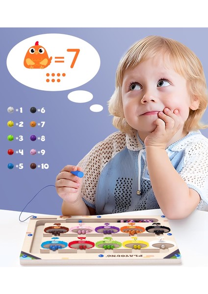 Manyetik Renk ve Sayı Labirenti, 3+ Yaş Montessori Oyuncakları, Kız Erkek Çocuklar Için Montessori Ince Motor Beceri Oyuncakları Okul Öncesi Öğrenme Aktiviteleri Için 3 4 5 Yaş Eği (Yurt Dışından) fırsatları