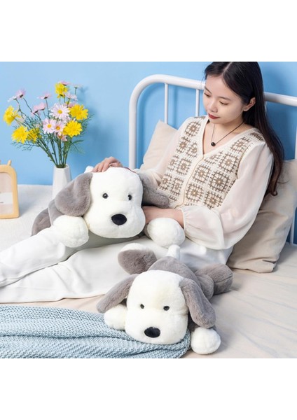 Peluş Yavru Köpek Dolması Hayvan Köpek Çocuklar Peluş Oyuncak Yastık Sarılma Yastık Peluş Oyuncak (Gri, 50CM/19.6IN) (Yurt Dışından) fiyatları