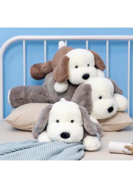 Peluş Yavru Köpek Dolması Hayvan Köpek Çocuklar Peluş Oyuncak Yastık Sarılma Yastık Peluş Oyuncak (Gri, 50CM/19.6IN) (Yurt Dışından) fırsatları