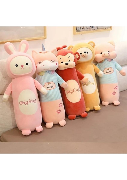 Güzel Tek Boynuzlu Ayı Domuz Tavşan Maymun Peluş Uzun Yastık Kanepe Yastığı Doldurulmuş Hayvan Bebek Yumuşak Bebek Oyuncakları Çocuk Kız Hediye Şeker Çanta Doldurucular Paskalya Se (Yurt Dışından)