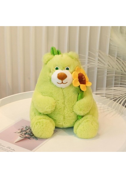 Teddy Bear Doldurulmuş Hayvan Ayçiçeği ile Sevimli Sevimli Yumuşak Peluş Oyuncak Sevgilisi Için Sevgililer Günü Hediyesi Kız Arkadaşı Çocuklar Hediyeler Düğün Dekorasyon 9.5" (Yeşi (Yurt Dışından)