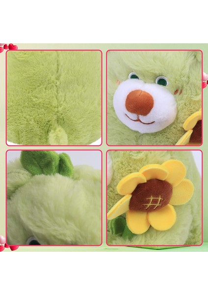 Teddy Bear Doldurulmuş Hayvan Ayçiçeği ile Sevimli Sevimli Yumuşak Peluş Oyuncak Sevgilisi Için Sevgililer Günü Hediyesi Kız Arkadaşı Çocuklar Hediyeler Düğün Dekorasyon 9.5" (Yeşi (Yurt Dışından)