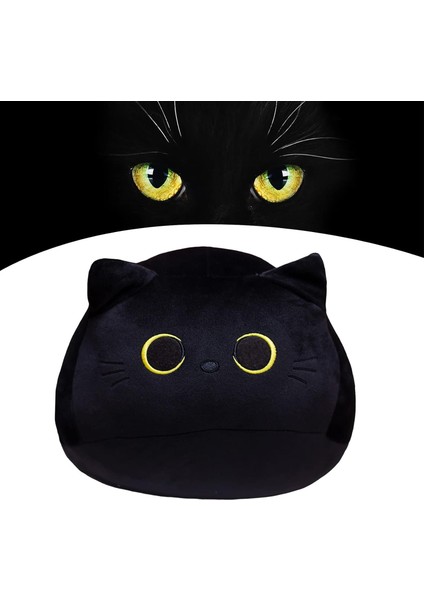 Kara Kedi Peluş, Kedi Yastığı, Kara Kedi Peluş Oyuncak Kara Kedi Peluşlar Yaratıcı, Siyah Kedi Yastık Kara Kedi Peluş, Kara Kedi Hediyeleri(15,7 Inç) (Yurt Dışından)