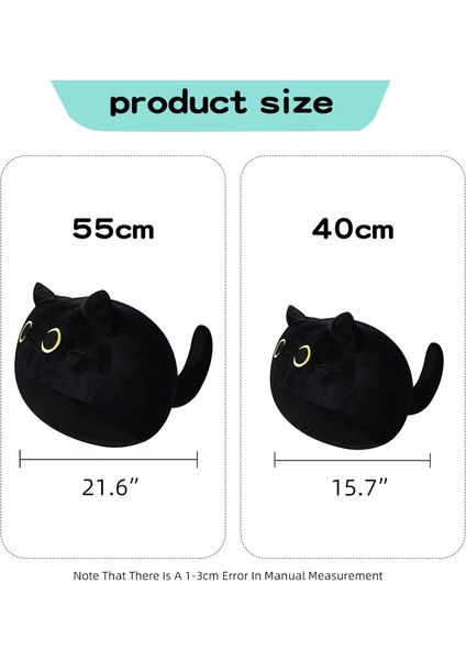 Kara Kedi Peluş, Kedi Yastığı, Kara Kedi Peluş Oyuncak Kara Kedi Peluşlar Yaratıcı, Siyah Kedi Yastık Kara Kedi Peluş, Kara Kedi Hediyeleri(15,7 Inç) (Yurt Dışından) fiyatları