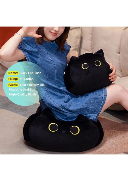 Kara Kedi Peluş, Kedi Yastığı, Kara Kedi Peluş Oyuncak Kara Kedi Peluşlar Yaratıcı, Siyah Kedi Yastık Kara Kedi Peluş, Kara Kedi Hediyeleri(15,7 Inç) (Yurt Dışından) modelleri