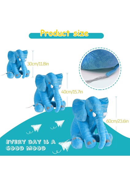 Fil Dolması Hayvan Peluş, 11.8in Sevimli Yumuşak Mavi Sarılma Fil Peluşlar Yastık Oyuncaklar Bebek Kawaii Doğum Günü Hediyesi Yetişkinler Için Çocuk Erkek Kız (Yurt Dışından) fırsatları