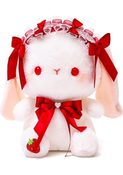 9.8 "tavşan Peluş Doldurulmuş Hayvan Doll, Lolita Tavşan Peluş Hayvan Oyuncaklar Kızlar Için Tatil Doğum Günü Hediyesi (Kırmızı) (Yurt Dışından)