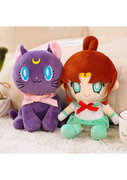 Ay Kedi Peluş Bebek Luna Plushie Dolması Hayvan Oyuncak Figürleri Ev Dekor Doğum Günü Hediyesi 10IN (Mor) (Yurt Dışından) modelleri