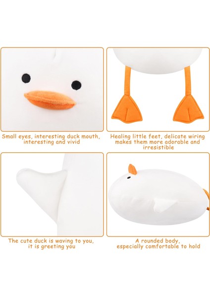Beyaz Ördek Peluş Yastıklar, 19.6U201DÖRDEK Doldurulmuş Hayvan, Benzersiz Ördek Sarılma Yastık Peluş Oyuncak,kawaii Beyaz Ördek Peluşlar,squishy Ördek Sarılma Yastık Yastık Bebek (Yurt Dışından) fiyatları