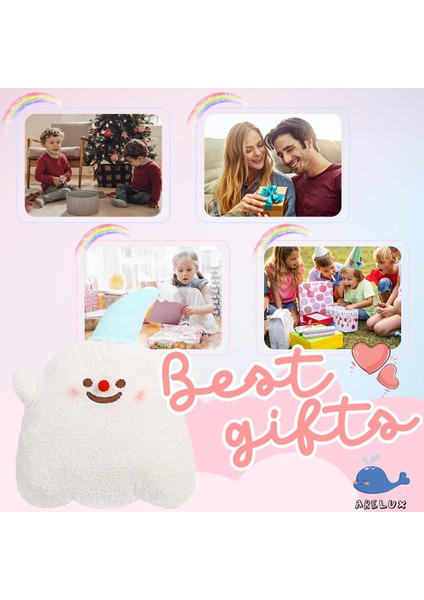 Sevimli Hayalet Peluş Yastık, Yumuşak Mavi Kar Hayalet Doldurulmuş Hayvanlar Peluşlar Kawaii Bebek Oyuncak Kız Erkek Doğum Günü Cadılar Bayramı Noel Için Komik Oda Dekor Hediyeler (Yurt Dışından) fırsatları