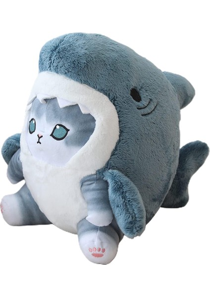 Peluş Yastık Sharkcat Peluş Sevimli Stres Giderici Hugs Oyuncaklar Noel Cadılar Bayramı Doğum Günü Hediyeleri Çocuk Boys Için En Iyi Hediye (Mavi, 12 Inç) (Yurt Dışından)