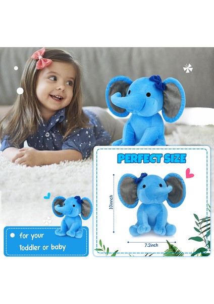 Parça Fil Doldurulmuş Hayvanlar 9.84 Inç Yumuşak Sevimli Fil Peluş Oyuncaklar Bebek Duş Için Fil Temalı Doğum Günü Partisi Malzemeleri (Mavi) (Yurt Dışından) fiyatları
