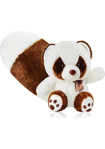 Rakun Peluş Oyuncaklar, 15" Rakun Ayı Doldurulmuş Hayvanlar Sevimli Doldurulmuş Rakun Peluşlar Yumuşak Sevimli Büyük Kuyruk Doldurulmuş Kahverengi Ayılar Peluş Kızlar Için Doğum Gü (Yurt Dışından)