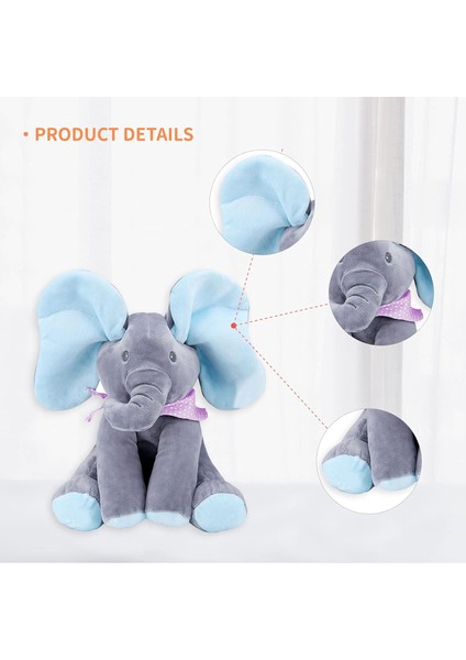 Animasyonlu Fil Oyuncakları, Kulakları Hareket Eden Peluş Şarkı Söyleyen Fil Elektrikli Peluş Oyuncak, Bebeğe Hediye Için Sevimli Fil Doldurulmuş Hayvan Oyuncak, 12'' (Mavi) (Yurt Dışından) fırsatları