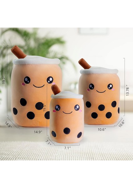Sevimli Boba Dolması Peluş Kawaii Kabarcık Çay Peluş Yumuşak Yastık Karikatür Süt Çay Bardağı Yastık Peluş Sarılma Peluş Oyuncaklar Erkekler Kızlar Için Noel Doğum Günü Hediyeleri (Yurt Dışından)