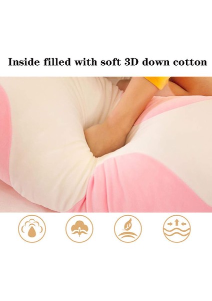 Güzel Peluş Kedi Bebek Sevimli Karikatür Yumuşak Dolması Yavru Kedi Uzun Atış Uyku Yastığı Bebek Oyuncak Hediye Çocuklar Için Kız Arkadaşı Çoklu Boyutu (Pembe, 50CM/19.6IN) (Yurt Dışından)