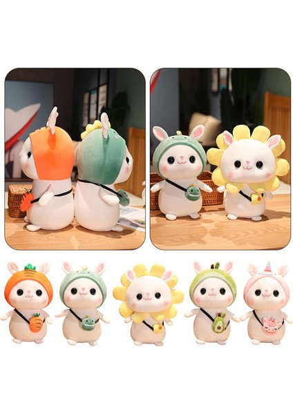 12 "tavşan Doldurulmuş Hayvan, Havuç Dinozor Avokado Ayçiçeği Ayçiçeği Unicorn Kıyafetinde Sevimli Paskalya Tavşanı Peluş, Yumuşak Tavşan Peluş Sarılma Uyku Yastığı Hediyeler (Avok (Yurt Dışından)