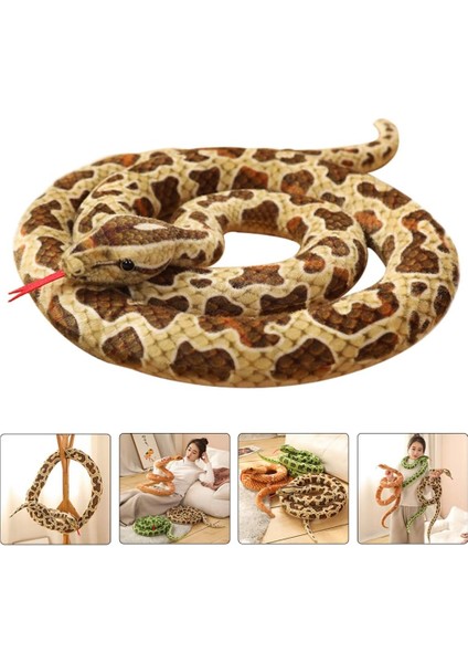 Canlı Yılan 78.6 Inç Yılan Peluş Oyuncak, Gerçekçi Peluş Anaconda Modeli, Şeyler Yılan Bebek Çocuklar Yetişkinler Için Hediyeler Doğum Günü/cadılar Bayramı/noel (Kahverengi) Büyük (Yurt Dışından) modelleri