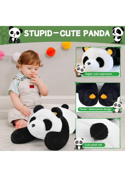 Panda Doldurulmuş Hayvan, 23.6 "ağırlıklı Doldurulmuş Hayvanlar Kawaii Panda Peluşlar Sevimli Panda Peluş Oyuncaklar Yumuşak Dev Peluş Doldurulmuş Panda Ayı Hayvanlar Yastık Çocukl (Yurt Dışından) fiyatları