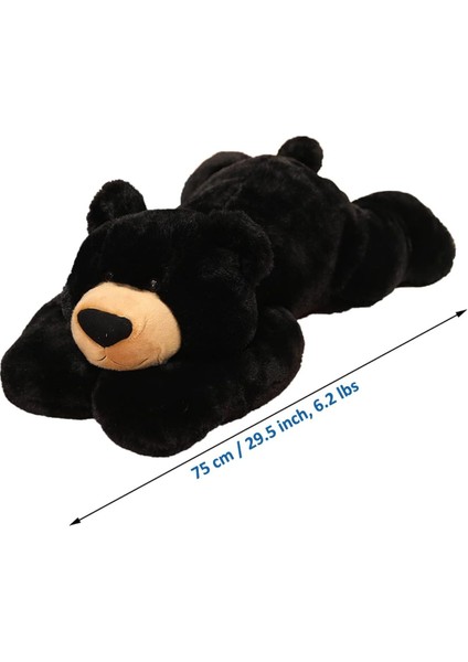 Ağırlıklı Doldurulmuş Hayvanlar, 6,2 Lbs Ağırlıklı Ayı Doldurulmuş Hayvan Oyuncak Siyah Ayı Ağırlıklı Peluş Hayvanlar Erkekler Kızlar Için Yastık Hediyeleri Atın, 29,5 Inç (Yurt Dışından)