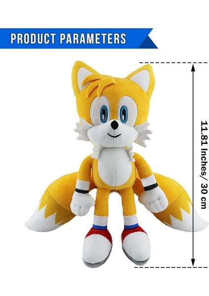 Sarı Sonic Peluş Aksiyon Figürü Hayvan Kirpi Süper Sonic Ray Uçan Sincap Film Peluş Hediye Peluş Çocuklar Için Erkek ve Kız Sonic The Hedgehog Oyuncak Kuyrukları Peluş, Knuckles Pe (Yurt Dışından) modelleri