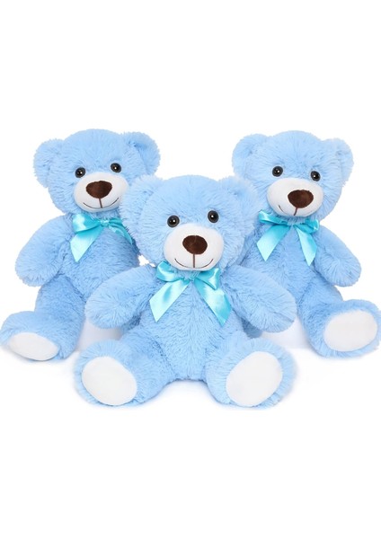 Mavi Teddy Bear Doldurulmuş Hayvan 3 Paket, Sevimli Yumuşak Teddy Bear Toplu 14'', Doğum Günü, Noel, Sevgililer Günü'nde Çocuk Erkek Kızları Için Doldurulmuş Hayvan Toplu Ayı Peluş (Yurt Dışından)