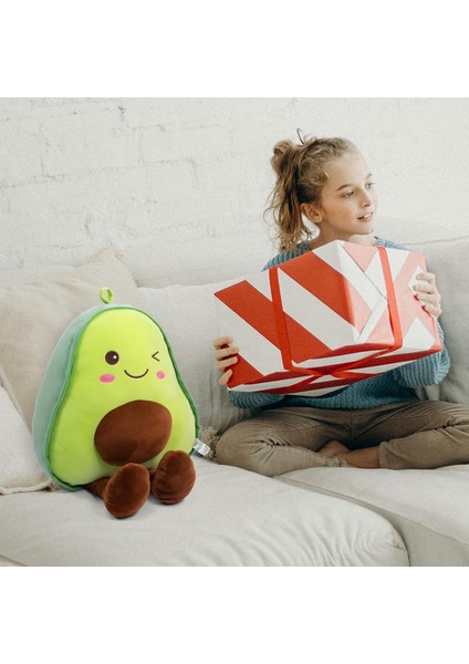 Avokado Doldurulmuş Hayvan Snuggly Peluşlar Meyve Yumuşak Peluş Oyuncak Sarılma Yastık, Sevimli Karikatür Peluş Avokado Kawaii Gıda Şekilli Meyve Yastık Doğum Günü, Sevgililer Günü (Yurt Dışından) fırsatları