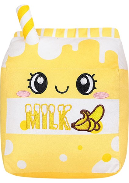 Sevimli Muz Süt Peluş Yastık Meyve Dolması Hayvan Oyuncaklar Kawaii Peluş Karikatür Yumuşak Bebek Ev Sarılma Hediyeler Çocuklar Için Sarı 9.8 Inç (Yurt Dışından)