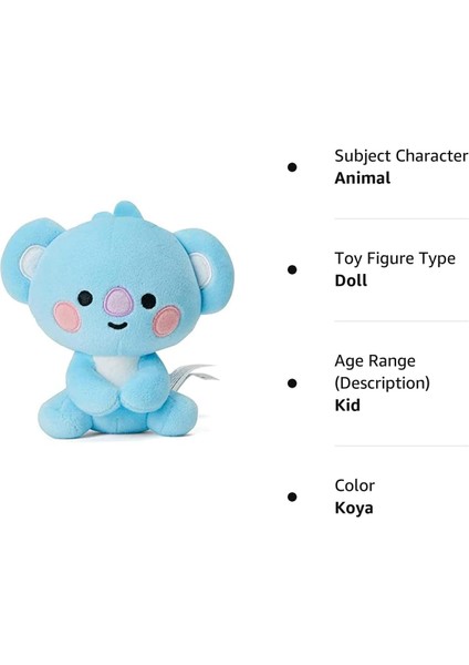 Yastık Bebek Peluş Küçük Peluş Kuklalar, Çocuklar Için Karikatür Yastık, Bebek Serisi Karakter Sevimli Küçük Peluş Doldurulmuş Hayvan Figürü Bebek (Koya,4,5 Inç) (Yurt Dışından)